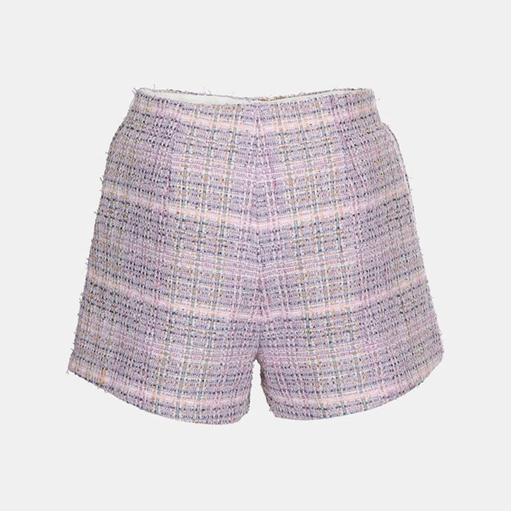 Urban Revivo | Plaid Pattern Tweed Shorts